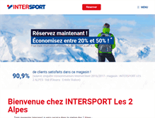 Tablet Screenshot of intersport-2alpes.com